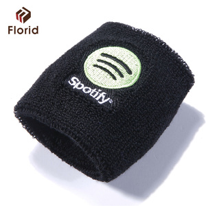ポリエステル素材スウェットバンド刺繍手首スウェットバンドヘッドスウェットバンド、カスタムロゴ付き - Product Image 2