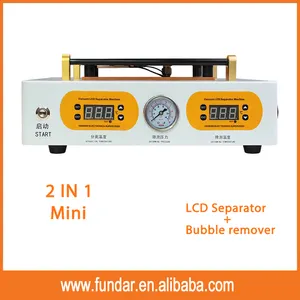 Mejor Precio 2 en 1 de cristal LCD separador de pantalla de LCD + burbuja de aire eliminar máquina LCD reparación de la máquina