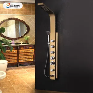 Set di pannelli termostatici per soffione doccia a pioggia a parete per bagno pannelli doccia in acciaio inossidabile 304