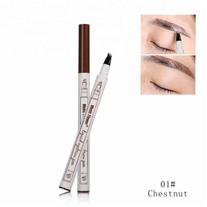 Etiqueta Privada ceja lápiz música flor 4 colores fina bosquejo microblading cejas lápiz líquido tatuaje - Product Image 4
