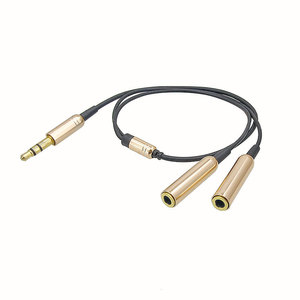 Adaptateur pour écouteurs, câble séparateur audio stéréo 3,5 mm mâle vers <span class=keywords><strong>2</strong></span> femelles Y Jack AUX pour tablette, smartphone, <span class=keywords><strong>MP3</strong></span> - Product Image 2