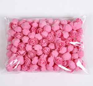 cheap mini artificial PE flowers for home wedding decoration accessories rose bear scrapbook diy teddy bear for kids and girl