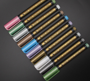 Metallic Marcatori Penna per il Rock Pittura, Set di 10 di Colore Metallico Glitter Vernice Marcatori per Adulti Libri Da Colorare, uovo di pasqua - Product Image 5