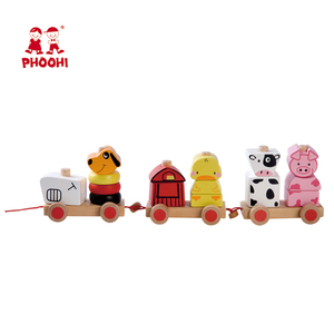 Niños animales <span class=keywords><strong>tren</strong></span> juego juguete niños aprendizaje bloque <span class=keywords><strong>tren</strong></span> de madera para <span class=keywords><strong>el</strong></span> niño 2 + - Product Image 1