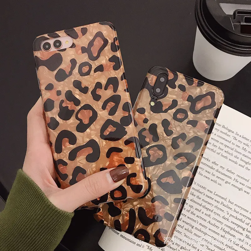 Luxury Case For Huawei On Honor 10 9 Cover P Smart Plus Shellfish Leopard Soft Cases for Huawei Mate 20 P20 Pro Nova 3i Case