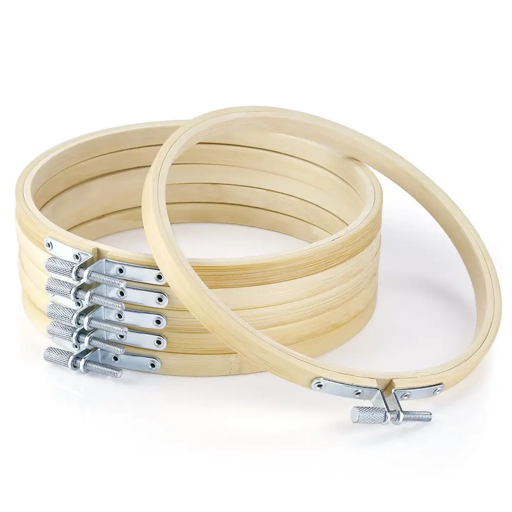 Объемная покупка, круглые деревянные кольца для вышивки «сделай сам», 3-17 дюймов