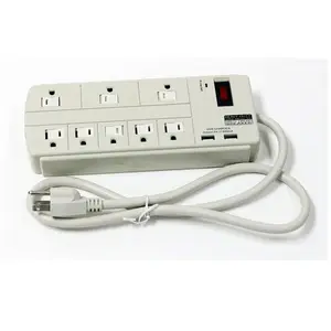 8 Outlet Power Strip with 2 USB Ports