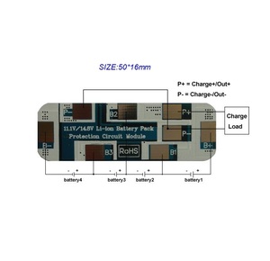 4s1p 18650 Li-ion Pin Bảng Mạch Bảo Vệ 14.8V BMS PCM - Product Image 1