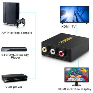 Hoge Snelheid Mini Maat 1080P Rca Naar HDMI2AV Video Audio Converter Voor Pc Laptop Xbox PS4 Tv Stb Vhs vcr Camera Dvd