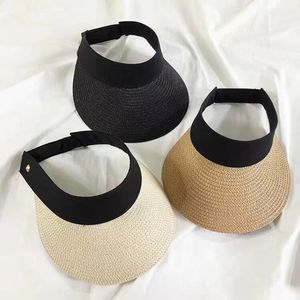 Beach Fashion Custom Sun Visor Cap <strong>Summer</strong> Women <strong>Lady</strong> Straw Visor <strong>Hat</strong> - Product Image 4
