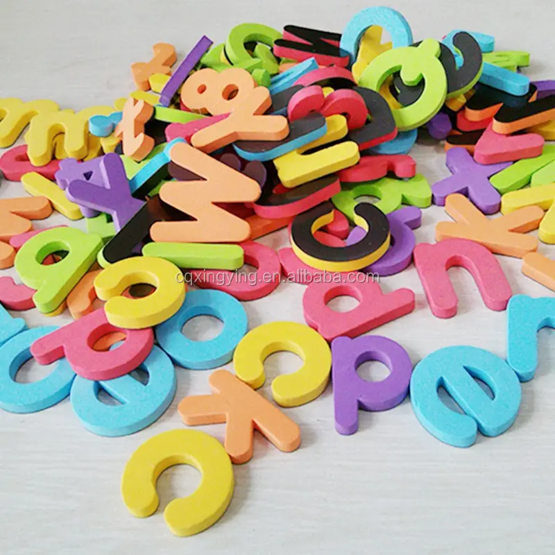 Manyetik mektup ABC ve sayılar 123 çocuklar için eğitim köpük manyetik alfabe oyuncaklar renkli