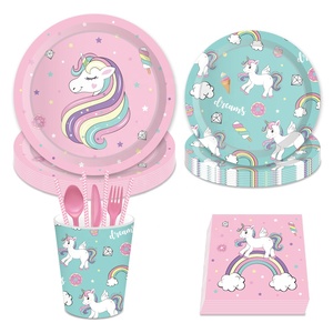 BD026 12 pièces sacs de cadeaux de fête <span class=keywords><strong>licorne</strong></span> rose, sacs en papier avec poignées pour enfants, sac de friandises pour bonbons, fournitures de fête d'anniversaire - Product Image 4