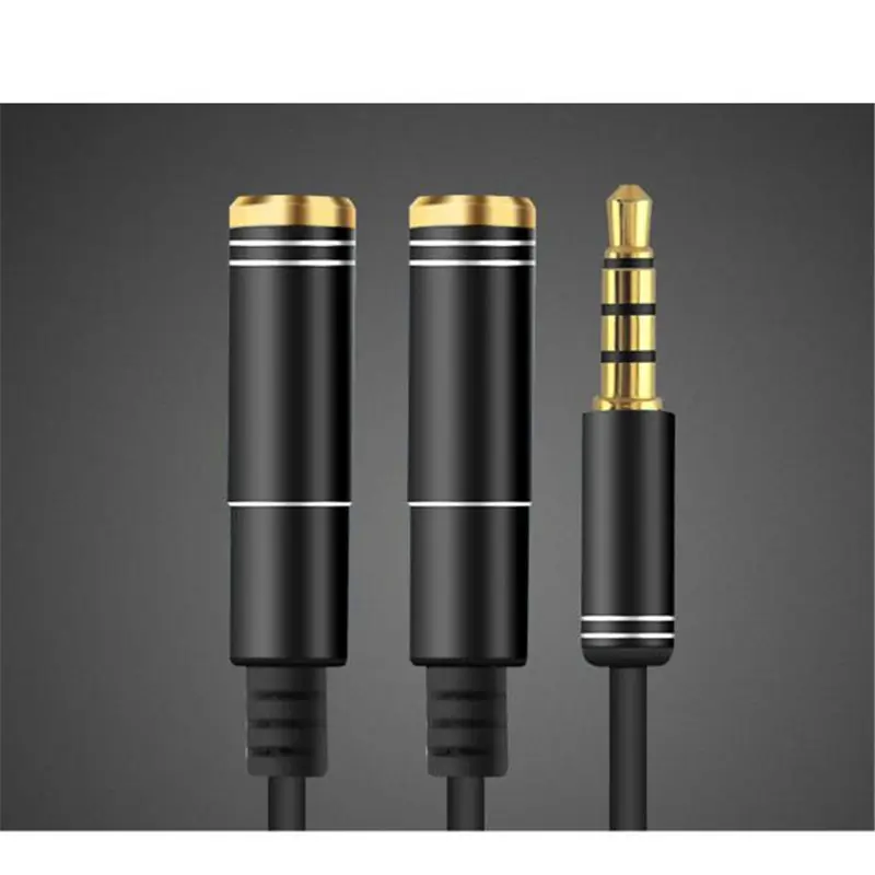 3.5mm männlichen jack zu zwei 3.5mm weibliche Auxiliary Audio Cable 1 zu 2 Dual Y Splitter Cable Adapter Earphone Headphone Jack Hot