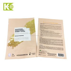 El papel de aluminio de <span class=keywords><strong>la</strong></span> impresión brillante laminó el bolso rosado del lado del sellado caliente <span class=keywords><strong>3</strong></span> para <span class=keywords><strong>la</strong></span> máscara facial con - Product Image 3