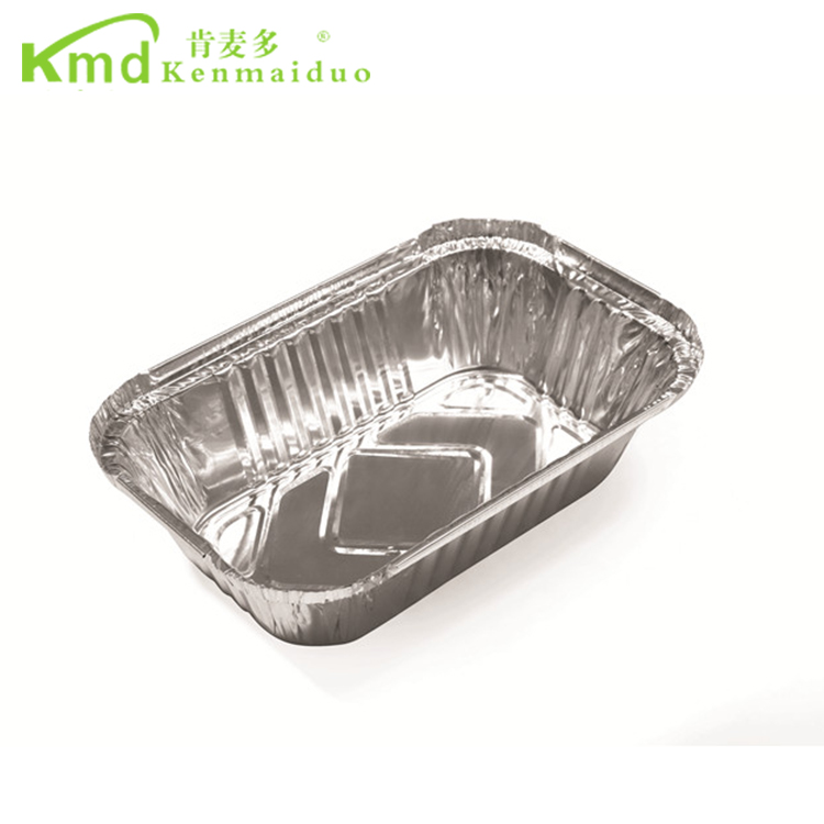 Алюминиевая фольга для упаковки пищевых продуктов, одноразовый контейнер прямоугольной формы для дыхательных путей, домашней кухни, барбекю, 8 дюймов
