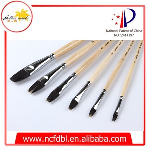 Haute qualité à Long manche en bois Art peinture brosses noir Sable avec poils cheveux à l'huile peinture pinceaux 106 - Product Image 1