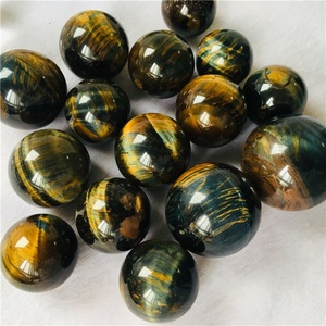 Bola de cristal pulida de alta calidad, esfera curativa de cristal azul, Ojo de Tigre, para decoración, venta al por mayor - Product Image 1