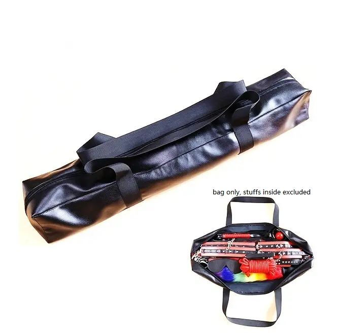 PU Leather Zipper Storage Bag for Adult Sex Toys & Accessories
