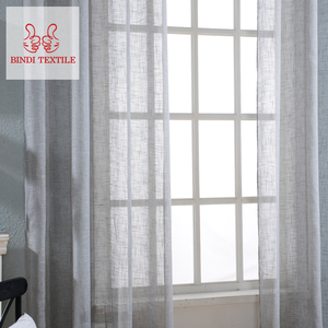 CAA001 Beach style Cheap long voile curtain for bedroom window - Product Image 1