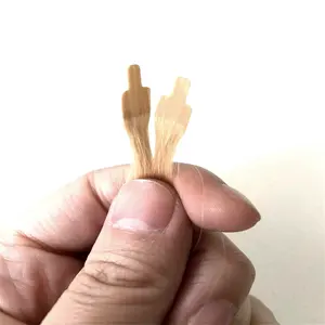 Greathairgroup Nouveau produit Extensions de cheveux plats et collants en forme de ventilateur russe Remy Hair Super Double Drawn Ends - Product Image 1