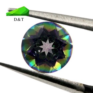 Pietra Sfaccettata Naturale <span class=keywords><strong>Topazio</strong></span> Gemma Rotonda per Gioielleria <span class=keywords><strong>Topazio</strong></span> <span class=keywords><strong>Mistico</strong></span> per Creazione di Gioielli - Product Image 6