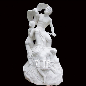 Escultura Abstracta Personalizada de Mármol <span class=keywords><strong>Griego</strong></span> Blanco de Tamaño Real de <span class=keywords><strong>Hombre</strong></span> y Mujer Desnudos - Product Image 4