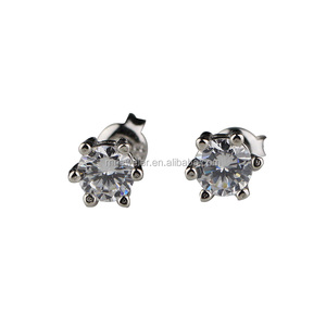 En gros bling charmant unique <span class=keywords><strong>pierre</strong></span> diamant boucles <span class=keywords><strong>d</strong></span>'oreilles en or, 925 thailande <span class=keywords><strong>argent</strong></span> boucle <span class=keywords><strong>d</strong></span>'oreille avec le <span class=keywords><strong>prix</strong></span> - Product Image 4