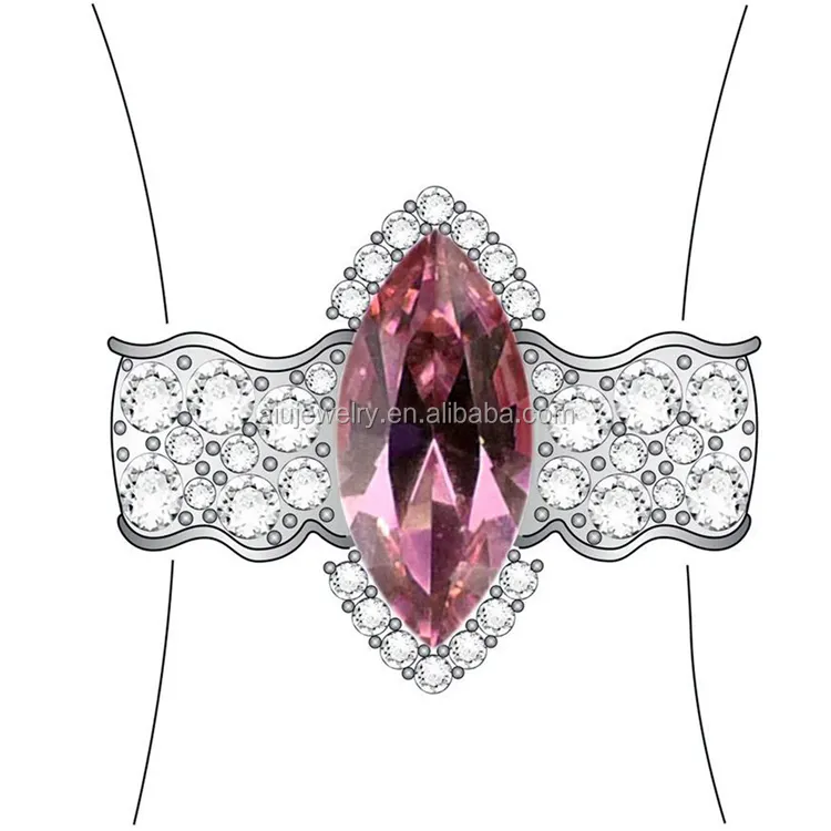 marquise shaped purple stone new model ring , Fashion 925 silver ring
