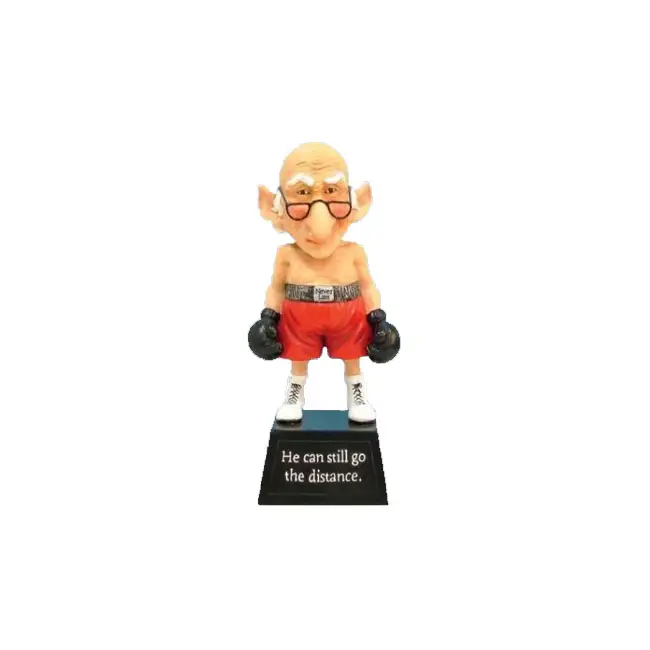 Old Man Funny Boxing Man Figurine ขายส่ง