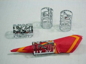 Anneau de serviette en fil de forme papillon diamant acrylique - Product Image 2