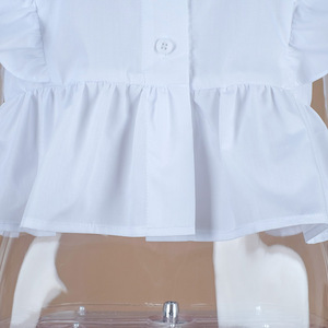 <span class=keywords><strong>Top</strong></span> court <span class=keywords><strong>blanc</strong></span> en coton à volants pour femmes, été 2019 - Product Image 6