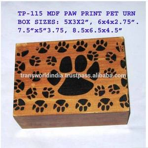 Wholesale Small Wood Pet Urns <b>Cat</b> and Dog Engraveable Cremation Urns with Photo Frame - Product Image 3