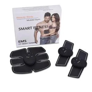 Elektrische Buikspiertraining Zes Gel Pads Draadloze Ems Spierstimulator