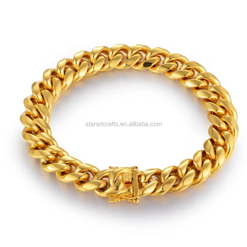 CHINA WHOLESALE 8MM 10MM 12MM 14MM 16MM BLING BLING MIAMI HIP POP CUBAN LINK CHAIN GOLD FILLED JEWELRY