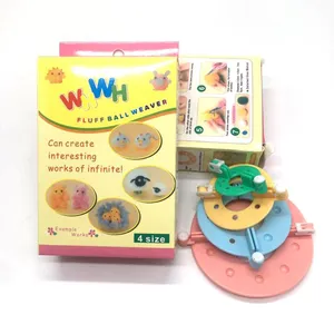 Breien Weefgetouwen 4 stuks set Haaknaald Set Pompom Maker Weven Machine voor Hand Breien Weefgetouw