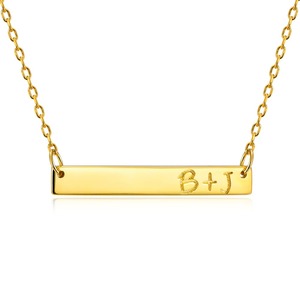 Gioielli di moda <span class=keywords><strong>925</strong></span> <span class=keywords><strong>collana</strong></span> <span class=keywords><strong>con</strong></span> <span class=keywords><strong>nome</strong></span> personalizzato inciso <span class=keywords><strong>in</strong></span> <span class=keywords><strong>argento</strong></span> Sterling Bar - Product Image 3