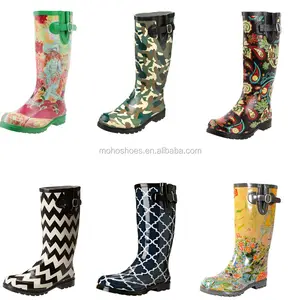 China supplier wholesale trendy women rubber rain boots