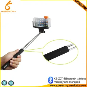 Selfile vara portátil flexiable monopé para celular e câmera sem fio bluetooth duplo sistema monopod auto- retrato