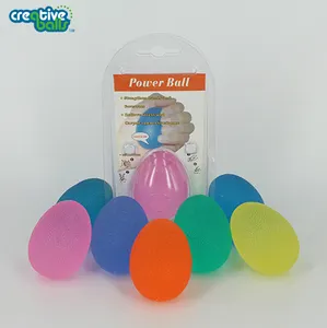 Finger Exercise Hand Therapy Ball Soft Power Hand Egg Shaped Cute Gel Anti Stress Squeeze Stress Relief Ball Toy Custom