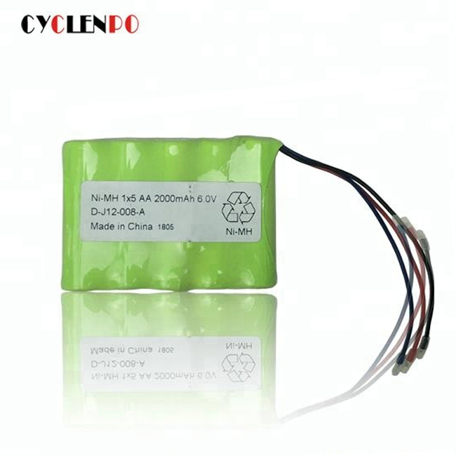 6500mah 6000 6v Ni-MH батарея aa перезаряжаемая батарея