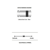 ÉCHANTILLONS GRATUITS Diode de commutation haute vitesse LL-34 (SOD-80/Mini-MELF) 75V 150mA en verre scellé hermétiquement LL4148