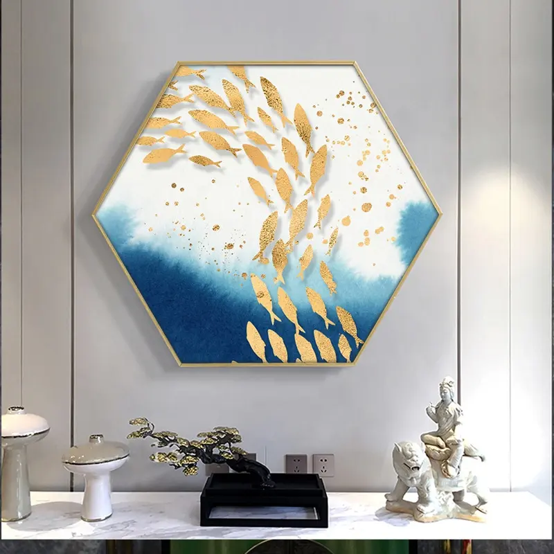 Spezielle form europäische wohnkultur wand kunst rahmen moderne wand UV glas malerei