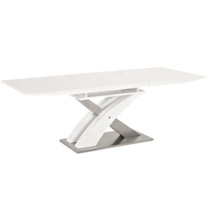 Bộ Bàn Ăn Hiện Đại Kiểu Ý MDF Độ Bóng Cao Nối Dài Hình Bướm Bộ Phòng Ăn - Product Image 2