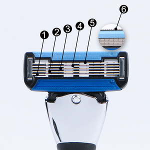 D954L Geïmporteerd Scheermes 5 Blades + 1 Fijne Trimmer Nagevulde Cartridge Vervanging Scheren Scheermes