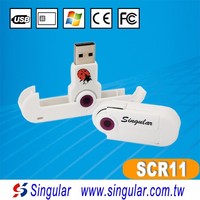 Lector de Tarjetas USB Externo ATM SCR11, Ranuras Multi-en-1, Compatible con ISO7816/EMV2000/PBOC2.0, Blanco, DC+5V, Funcionamiento de -20C~70C