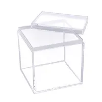 Yongli - Reusable Favor Color Acrylic Candy Box, Clear Cube