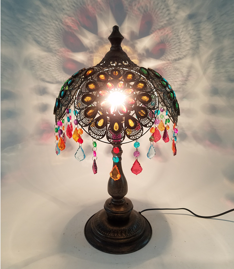 Grand rechargeable LED table lampe prix usine moins cher prix Turc/Perles Acryliques Colorées Lampe de bureau