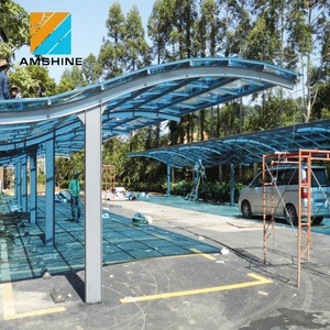 Blanc en métal cadre de voiture couvre <span class=keywords><strong>garage</strong></span> avec feuille de polycarbonate - Product Image 2