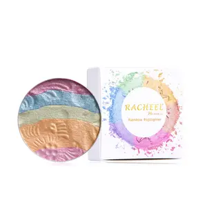 Private Label 5 Kleuren Gezicht Make Pressed Powder Regenboog Markeerstift Oem