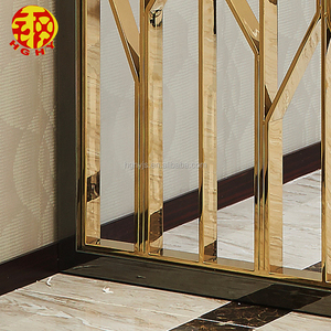 Rèm Treo Tường Nghệ Thuật Bằng Thép Không Gỉ Màu Vàng Hồng, Vách Ngăn Phòng Thời Trang, Thiết Kế Vách Ngăn Phòng Khách - Product Image 5